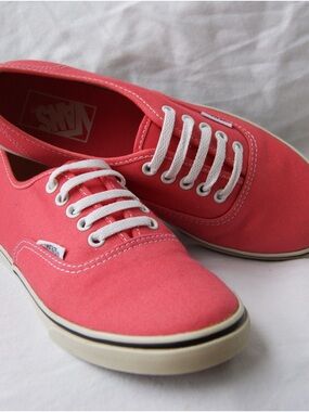Vans Canvas Low-Top Sneakers in Coral
